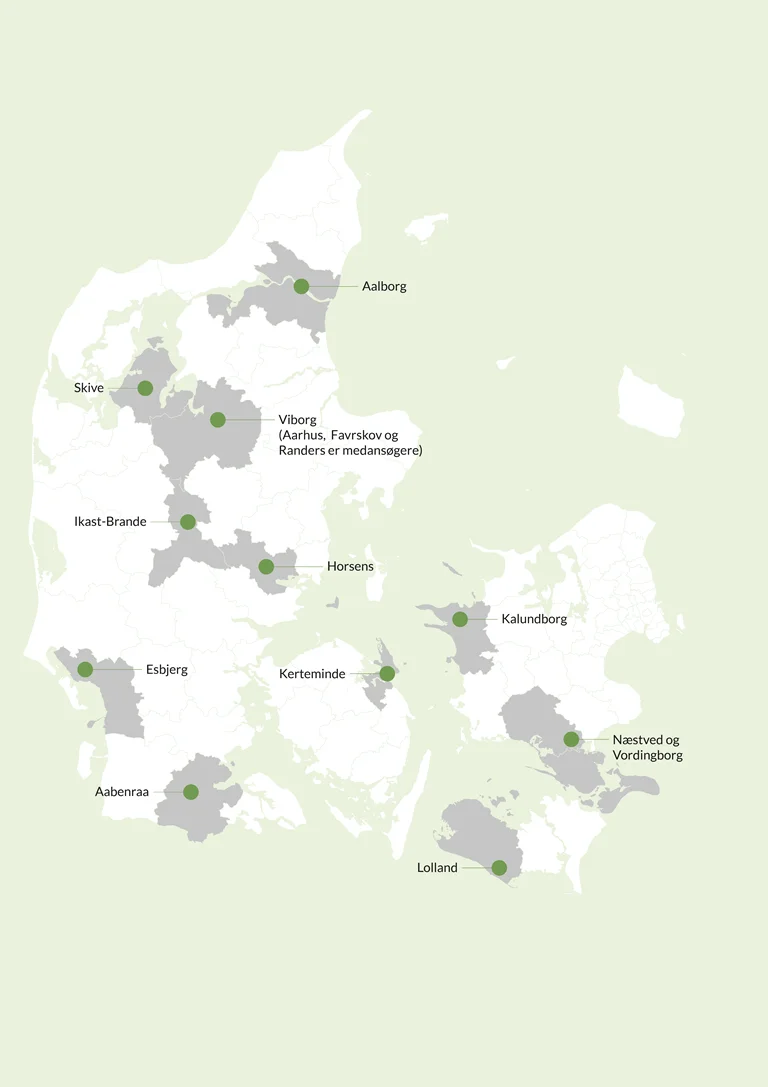 Danmarkskort over industriparker